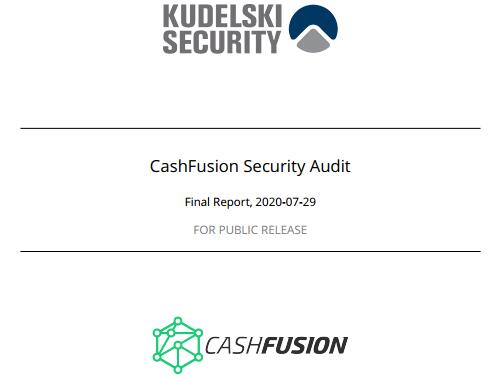 CashFusion的安全审核完成 BCH守护用户隐私更进一步！