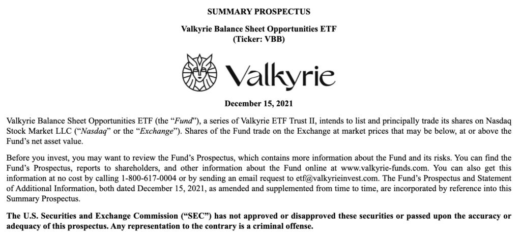 Valkyrie拟推新ETF VBB！追踪特斯拉l等持有比特币的上市企业